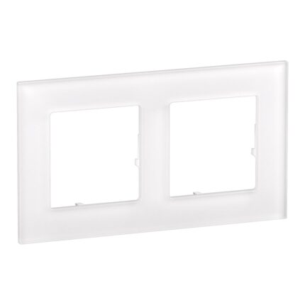756612 Декоративна рамка Valena Life RAW, двойна, white glass, Legrand