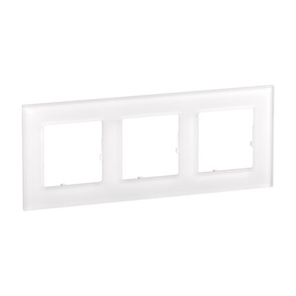 756613 Декоративна рамка Valena Life RAW, тройна, white glass, Legrand