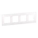 756614 Декоративна рамка Valena Life RAW, четворна, white glass, Legrand