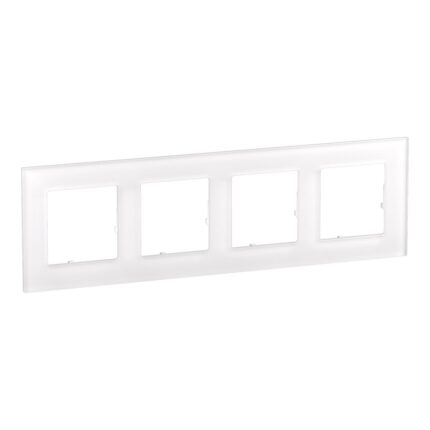 756614 Декоративна рамка Valena Life RAW, четворна, white glass, Legrand
