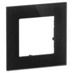 756621 Декоративна рамка Valena Life RAW, единична, black glass, Legrand