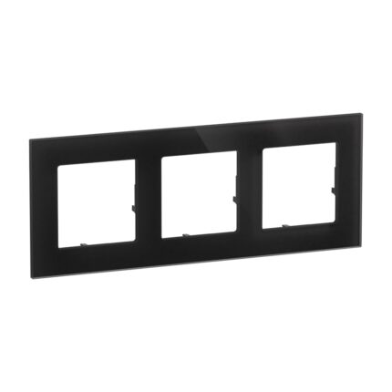 756623 Декоративна рамка Valena Life RAW, тройна, black glass, Legrand