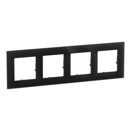 756624 Декоративна рамка Valena Life RAW, четворна, black glass, Legrand