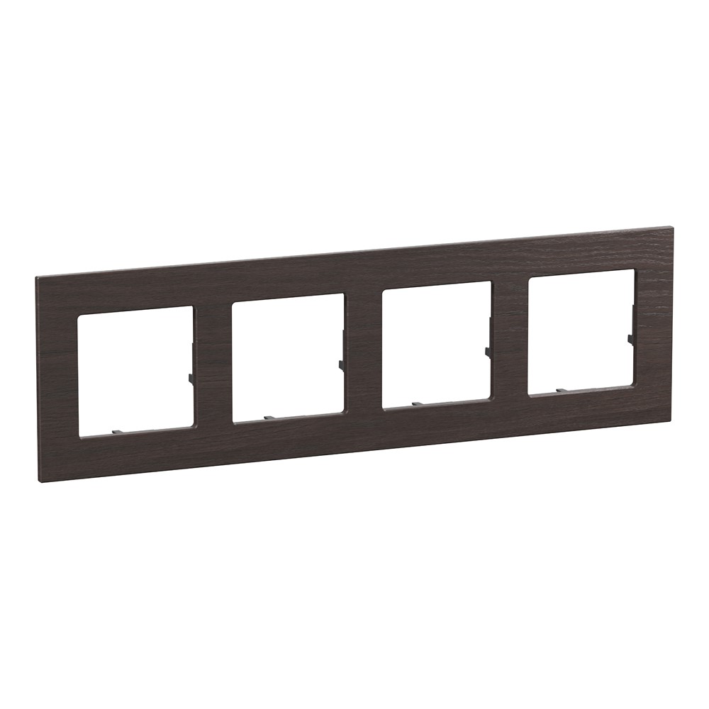 756644 Декоративна рамка Valena Life RAW, четворна, dark oak, Legrand