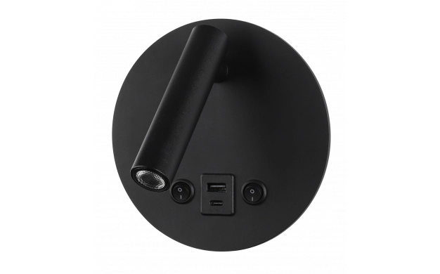 7585 LED МЕБЕЛЕН ОСВЕТИТЕЛ 8W 700LM ЧЕРНО ТЯЛО 3000K С КЛЮЧ ON/OFF+ USB - Image 1