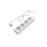 РАЗКЛОНИТЕЛ 4-ГНЕЗДА Max3500W 230V/16A 3G1.0mm-1.5M IP20 БЯЛ