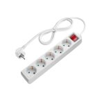 РАЗКЛОНИТЕЛ 5-ГНЕЗДА+КЛЮЧ Max3500W 230V/16A 3G1.0mm-1.5M IP20 – БЯЛ