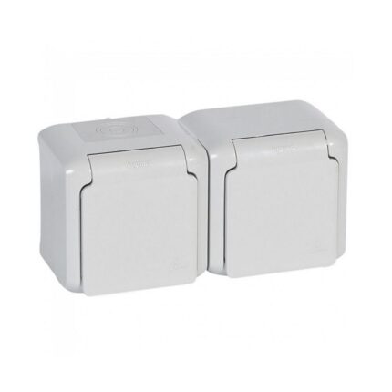 782394 Legrand Блок двоен контакт  Forix сив IP44