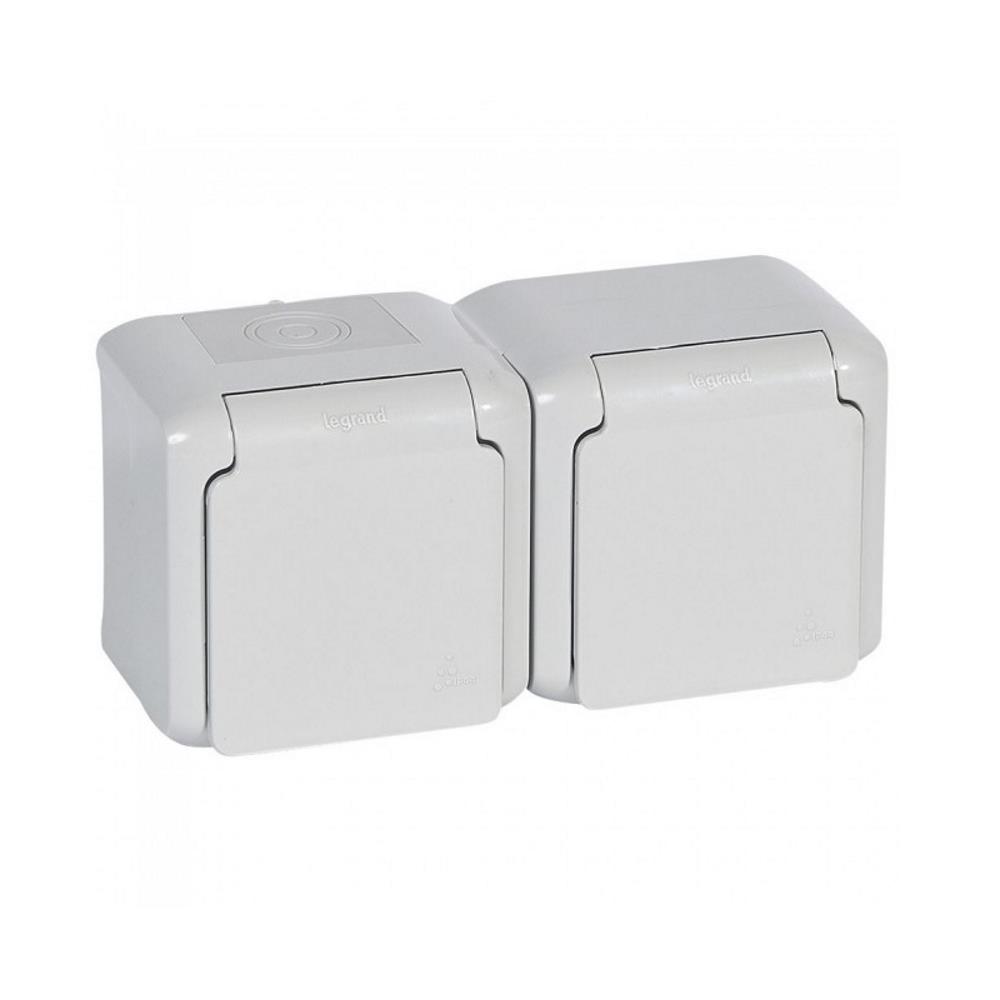 782394.small 782394 Legrand Блок двоен контакт Forix сив IP44 - Image 1