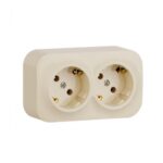 782453 Окабелен контакт Forix, Schuko 2x2P+Е, ОМ, IP21, с детска защита, крем, Legrand