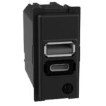 K4191AC USB зарядно type A + type C 15W 1М Bticino Living now