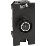 K4202D - Единична коаксиална TV розетка, мъжки конектор, 1М черен Bticino Living now