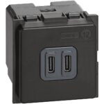 K4286C2 - 2 x USB Контакт до 3000mA 230Vac, тип "C", 2М Bticino Living now