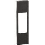 KG07 Лицев панел Living now, 1M, за RJ11, RJ45, A/V конектори, сигнална лампа, черен, Bticino