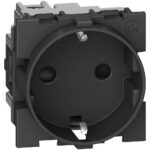 KG4141 - Контакт 2P+E 16A 250V с детска защита, немски стандарт, черен 2M Bticino Living now