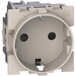 KM4141 - Контакт 2P+E 16A 250V с детска защита, немски стандарт, пясък 2M Bticino Living now
