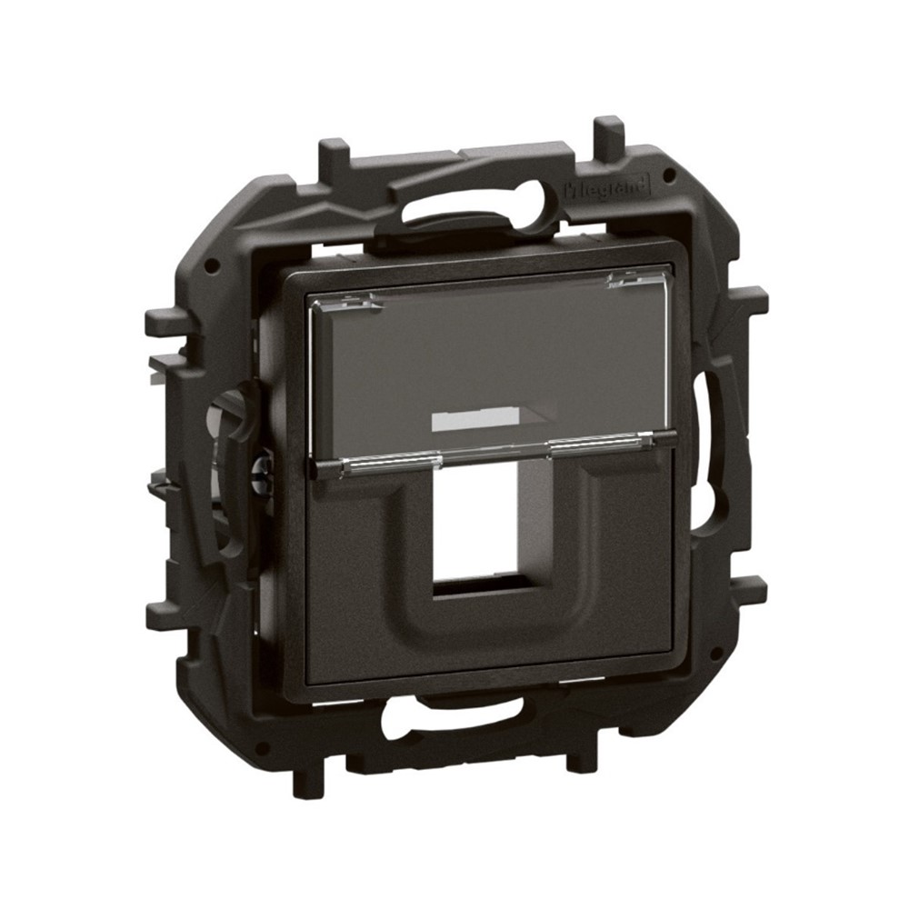NP170BK.small NP170BK Единичен адаптор за RJ45 Niloe NEW, черен, Legrand - Image 1