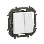NP2120WH Сериен ключ Niloe NEW, 10AX, автоматични клеми, бял, Legrand