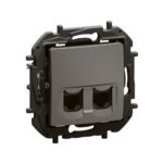 NP4334MG Двойна розетка RJ45 Niloe NEW, cat.6 UTP, сив, Legrand