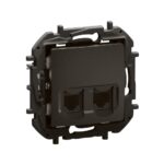 NP492BK Телефонна розетка RJ11+RJ45 Niloe NEW, cat.6 UTP, черен, Legrand