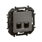 NP492MG Телефонна розетка RJ11+RJ45 Niloe NEW, cat.6 UTP, сив, Legrand