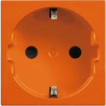 R4141A Контакт 2P+E 16A 250 V с детска защита, 2M, Оранжев Bticino Classia