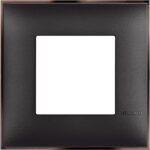 R4802BH Декоративна рамка 2М Черно с никел Bticino Classia