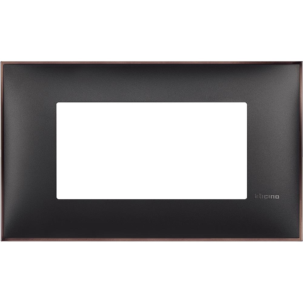 R4804BH.small R4804BH Декоративна рамка 4М, италиански стандарт, Черно с никел Bticino Classia - Image 1