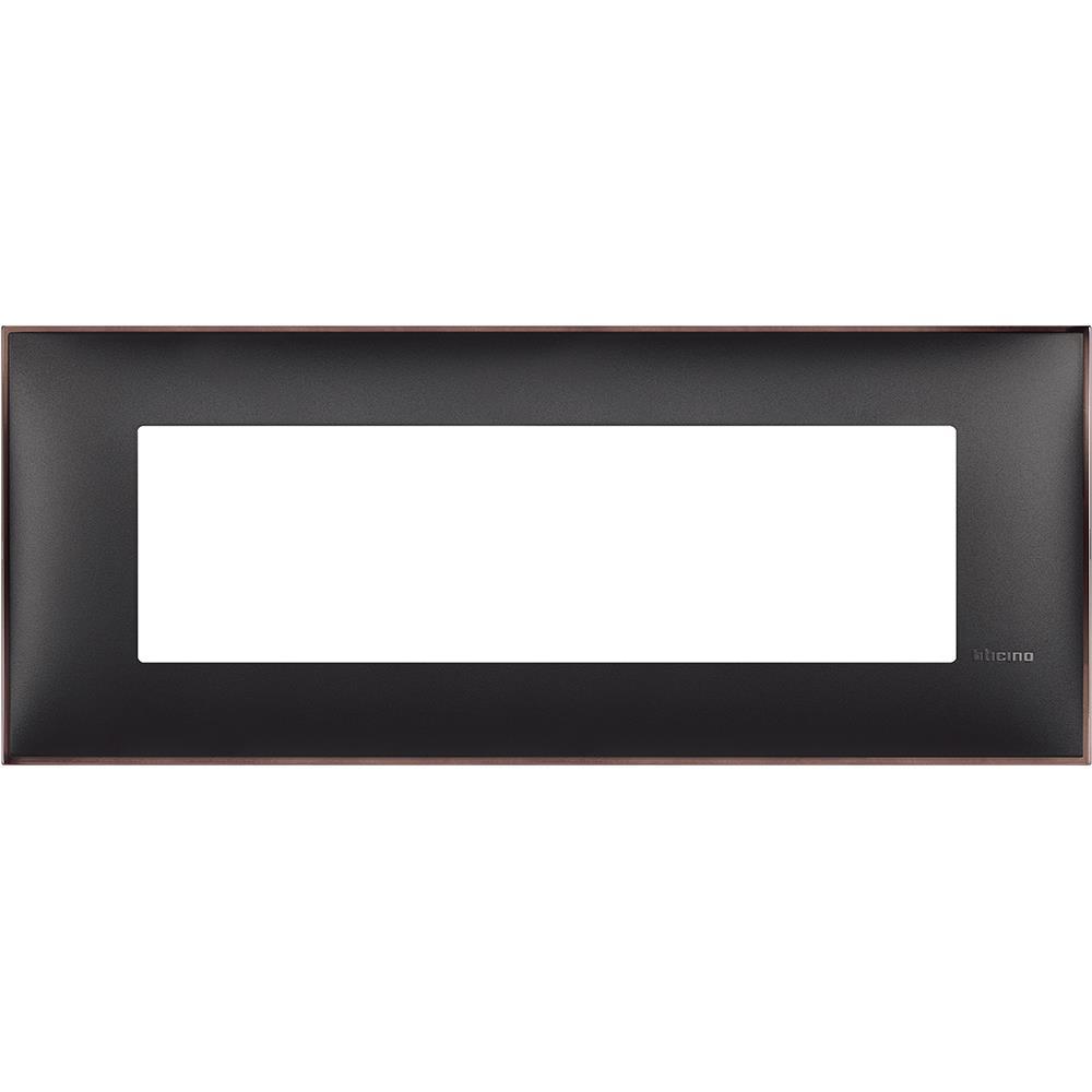 R4807BH.small R4807BH Декоративна рамка 7М, италиански стандарт, Черно с никел Bticino Classia - Image 1