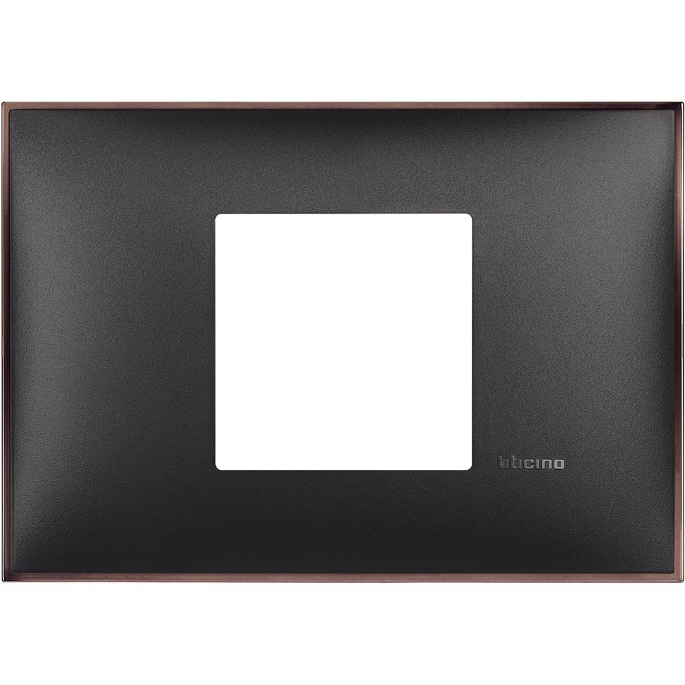 R4819BH.small R4819BH Декоративна рамка 2М, италиански стандарт, Черно с никел Bticino Classia - Image 1