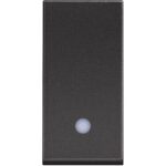 RG4001L Еднополюсен ключ 1P 10AX 250V с LED инд. 230V,1M, Черен Bticino Classia