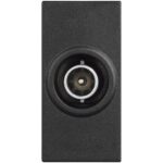 RG4202D Единична коаксиална TV розетка, мъжки конектор, 1M, Черен Bticino Classia