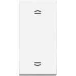 RW4037N Двоен бутон за щори 1P (NO) + 1P (NO) 10A ,250V, с блокировка, 1M, Бял Bticino Classia