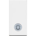 RW4042V230 Бутон 1P 10A - 250V с LED индикатор 230V, 1M, символ звънец, Бял Bticino Classia