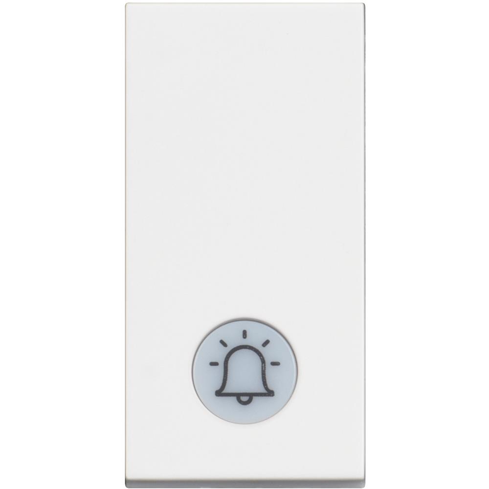 RW4042V230.small RW4042V230 Бутон 1P 10A - 250V с LED индикатор 230V, 1M, символ звънец, Бял Bticino Classia - Image 1