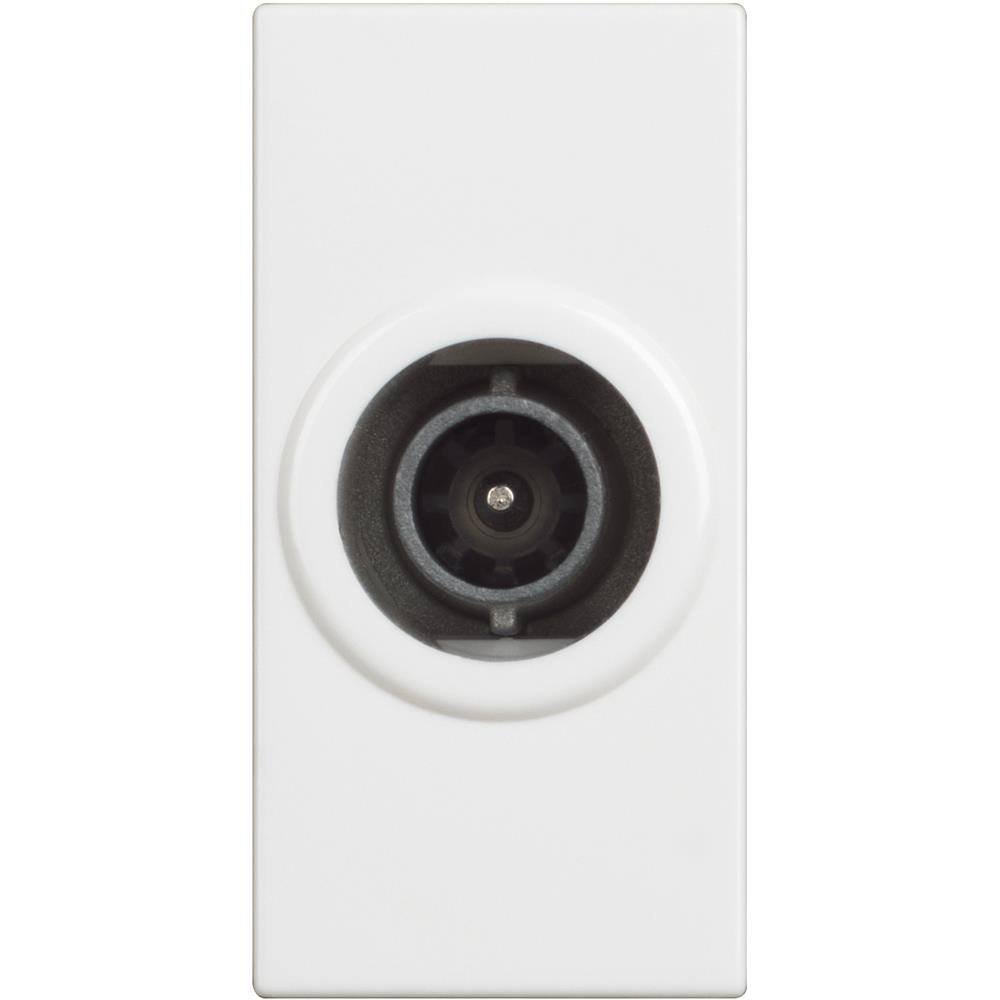 RW4202D.small RW4202D Единична коаксиална TV розетка, мъжки конектор, 1M, Бял Bticino Classia - Image 1