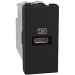 YD4192C USB Зарядно Light Now, Type C 1М, dark, Bticino