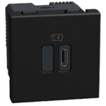 YD4294C USB Зарядно Light Now, Type C 2M, dark, Bticino