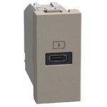 YG4192C USB Зарядно Light Now, Type C 1М, stone, Bticino