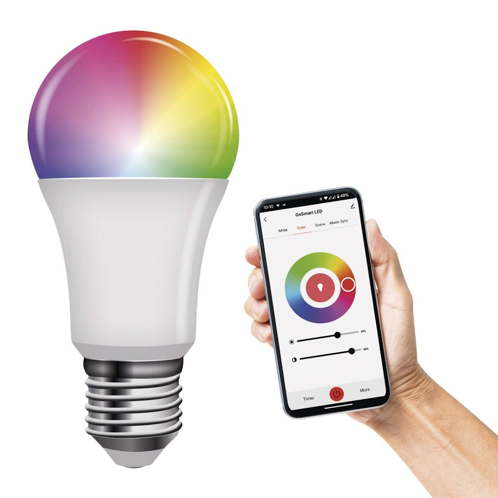 ZQW514R EMOS КРУШКА GOSMART LED A60 9W(60W) 806lm E27 WIFI RGBW - Image 1